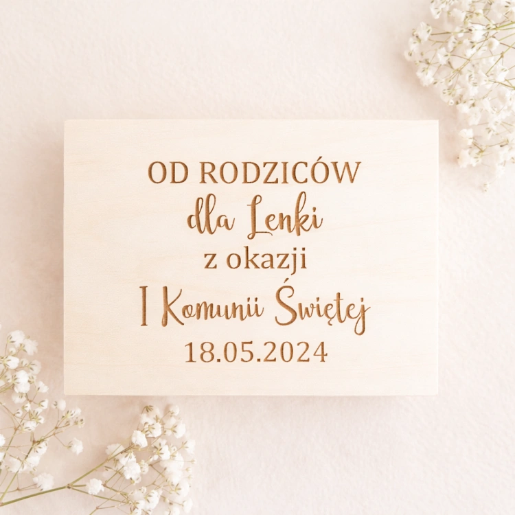 pudełko na pieniądze upominek komunia święta