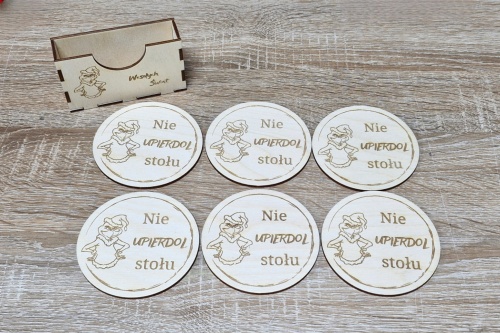 Podkładki pod kubek 6szt w pudełku DREWNO Świąteczne 2.jpg